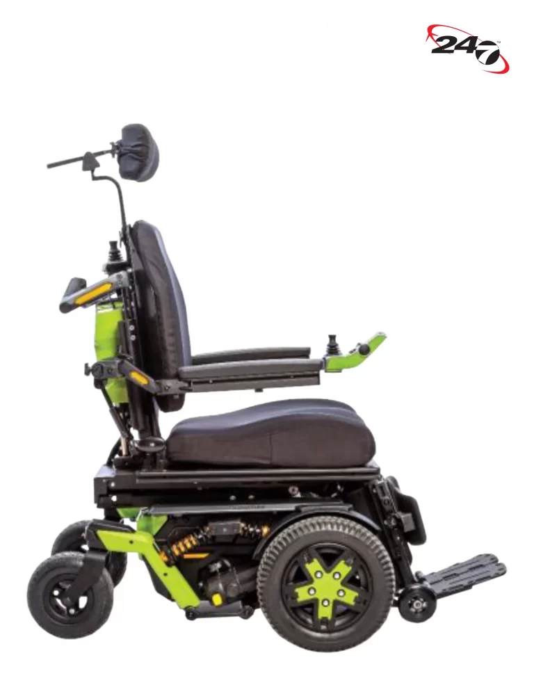 Quantum 4Front Powerchair green side